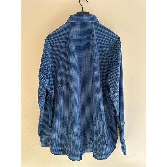 NWT Peter Millar Montgomery Performance Fit Blue Tattersall Stretch Sports XXL - Picture 2 of 6